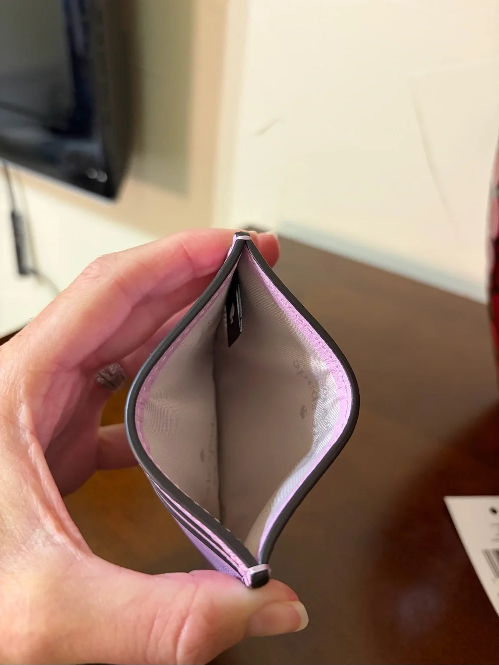 Kate Spade Small Slim Card Holder in Lavender Frost
